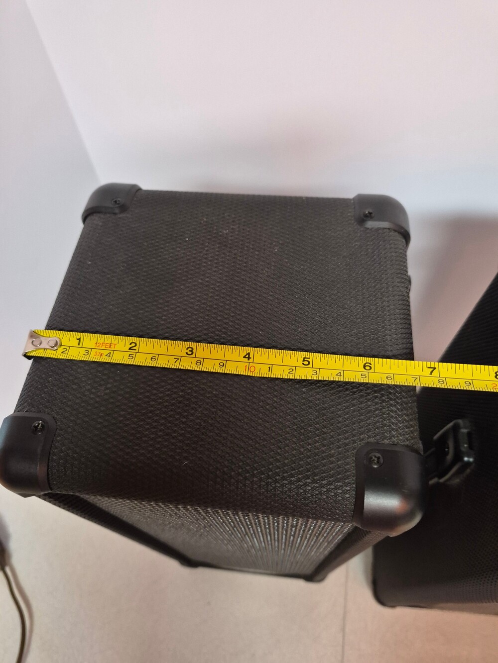 Black Speaker Grill Mesh with Protective Corner Covers 8 Inch